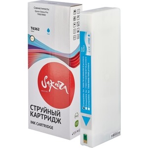 Картридж Sakura C13T636200 (T6362 Cyan) для Epson, голубой, 700 мл.
