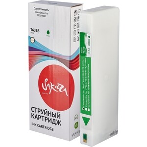 Картридж Sakura C13T636B00 (T636B Green) для Epson, зеленый, 700 мл.