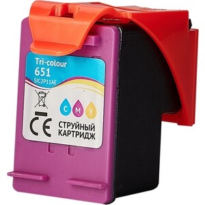 Картридж Sakura C2P11AE (№651 Tri-colour) для HP, триколор, 18 мл.