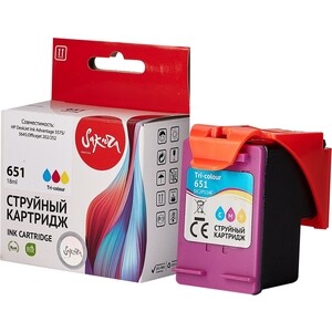Картридж Sakura C2P11AE (№651 Tri-colour) для HP, триколор, 18 мл.