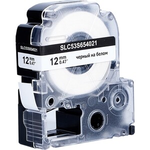 Кассета с лентой Sakura C53S654021 (LK4WBN) для Epson, черный на белом, 12мм/8м, ст