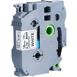 Кассета с лентой Sakura TZE241 для Brother, черный на белом, 18мм/8м, наклейка