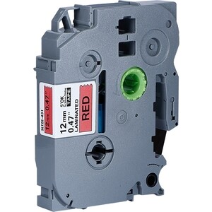 Кассета с лентой Sakura TZE431 для Brother, черный на красном, 12мм/8м, наклейка