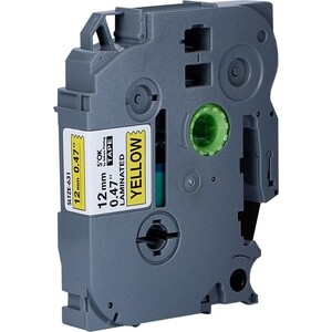 Кассета с лентой Sakura TZE631 для Brother, черный на желтом, 12мм/8м, наклейка