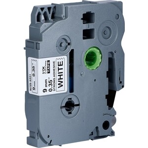 Кассета с лентой Sakura TZES221 для Brother, черный на белом, 9мм/8м, наклейка