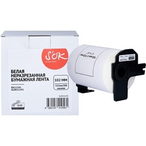 Лента Sakura DK11241 для Brother, 102мм/200 наклеек