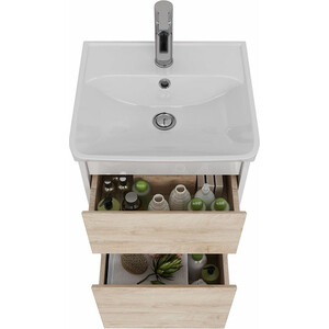 Тумба под раковину Lemark Combi 45х35 дуб кантри/белый глянец (LM03C45T-dub)