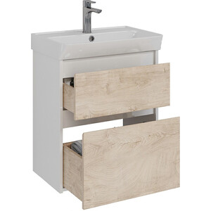 Тумба под раковину Lemark Combi 60х35 дуб кантри/белый глянец (LM03C60T-dub)