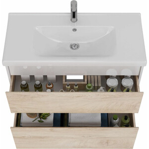 Тумба под раковину Lemark Combi 100х45 дуб кантри/белый глянец (LM03C100T-dub)