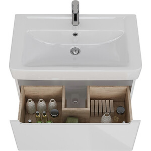 Тумба под раковину Lemark Buno mini 80х45 белый глянец (LM05BM80T)