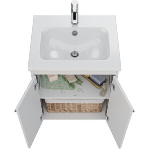 Тумба под раковину Lemark Romance 60х45 белый глянец (LM07R60T)