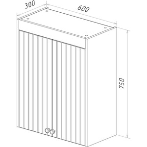 Шкаф Lemark Romance 60х75 белый глянец (LM07R35SH)