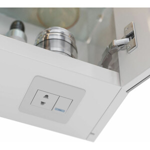 Зеркальный шкаф Lemark Zenon 45х80 левый, с подсветкой, белый глянец (LM45ZS-Z)