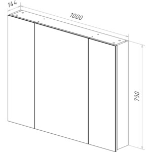 Зеркальный шкаф Lemark Universal 100х80 белый глянец (LM100ZS-U)