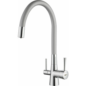 Смеситель для кухни Lemark Comfort с подключением к фильтру, хром/серебристый (LM3075C-Silver)