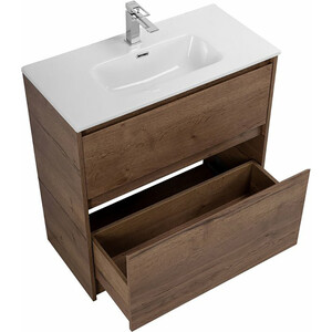 Тумба с раковиной BelBagno Kraft-39 80х39 Rovere Tabacco (KRAFT39-800/390-2C-PIA-RT, BB800/390ETL)