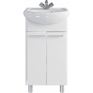 Тумба с раковиной Sanstar Аура 45 белая, Универсал Элегия