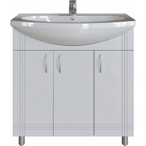 Тумба с раковиной Sanstar Вольга 80х30 белая (20.1-1.4.1.К)