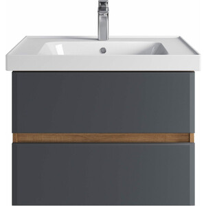 Тумба с раковиной Sanstar Инфинити 70 дуб сонома светлый/графит софт, Dreja Грейс