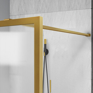 Душевая перегородка Vincea Walk-In HP Art 90х200 рифленая, золото (VSW-1HP900FLBG)