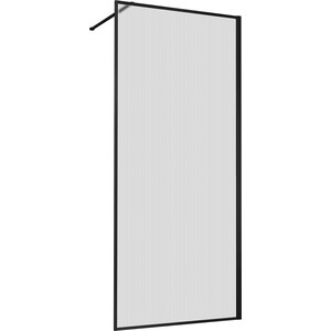 Душевая перегородка Vincea Walk-In HP Art 80х200 рифленая, черная матовая (VSW-1HP800FLB)