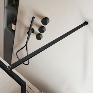 Душевая перегородка Vincea Walk-In HP Art 90х200 рифленая, черная матовая (VSW-1HP900FLB)