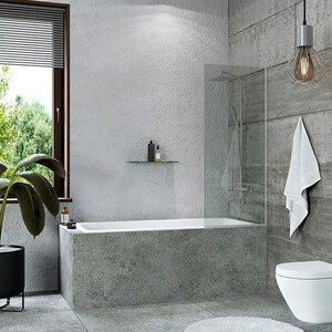 Шторка для ванны Reflexion 70х140 прозрачная, хром (RX14070CCR-09)