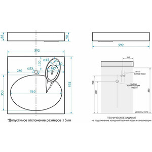 Раковина над стиральной машиной Reflexion Gamma 60x60 с кронштейнами и сифоном (RX6060GM)