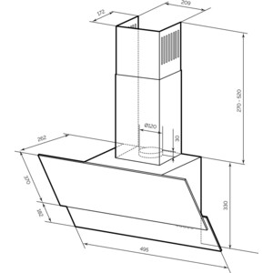 Вытяжка Lex MERA 500 WHITE