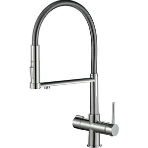 Смеситель для кухни ZorG Steel Hammer с подключением фильтра, хром (SH 2002 CR)