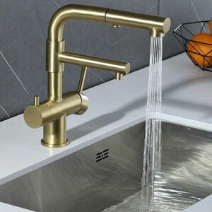 Смеситель для кухни ZorG Inox с подключением фильтра, бронза (SZR-3216 BRONZE)