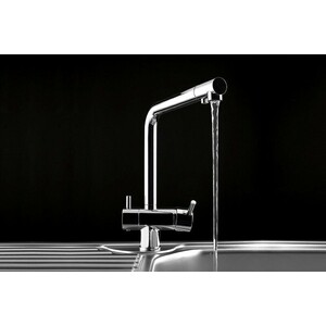 Смеситель для кухни Alveus Aquila с подключением фильтра, сатинированная сталь (1139805)