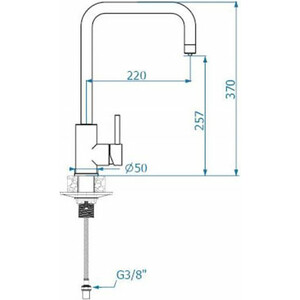 Смеситель для кухни Alveus Dual с подключением фильтра, бежевый (1139811)
