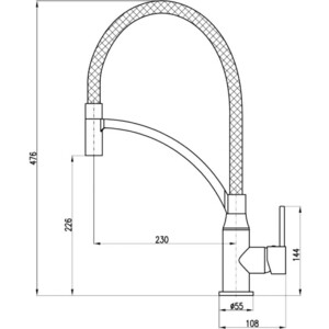 Смеситель для кухни Rav Slezak Seina черный/хром (SE914.5)