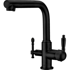 Смеситель для кухни ZorG Sanitary с подключением фильтра, черный матовый (ZR 313 YF-33 BLACK)