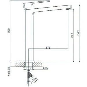 Смеситель для раковины Haiba HB615-7 черный матовый (HB11615-7)