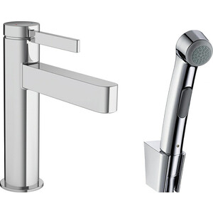 Смеситель для раковины Hansgrohe Finoris с гигиенической лейкой и донным клапаном, хром (76210000)