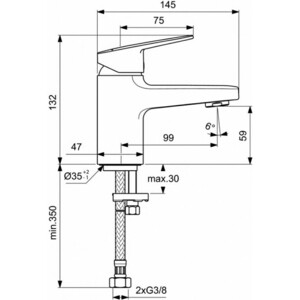 Смеситель для раковины Ideal Standard Ceraplan хром (BD200AA)