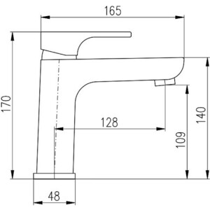 Смеситель для раковины Rav Slezak Yukon черный матовый (YU128.5CMAT)