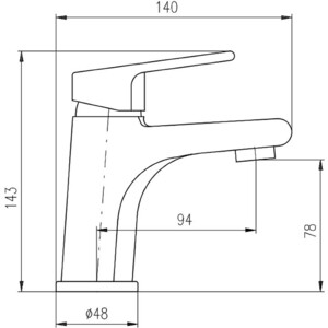 Смеситель для раковины Rav Slezak Colorado черный матовый/хром (CO126.5CMATC)