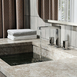 Смеситель для раковины Wasserkraft Naab на 3 отверстия, хром (8635)