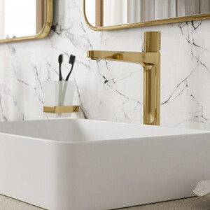 Смеситель для раковины Wasserkraft Ems золото глянцевое (7603H)