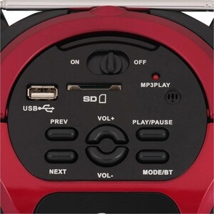 Магнитола Ritmix RBB-100BT red