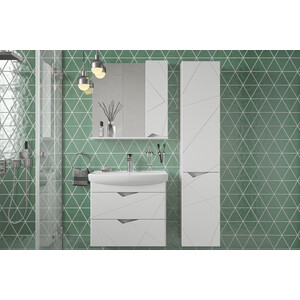 Зеркальный шкаф Sanstar Линни 70х70 белый (274.1-2.4.1.КАС)