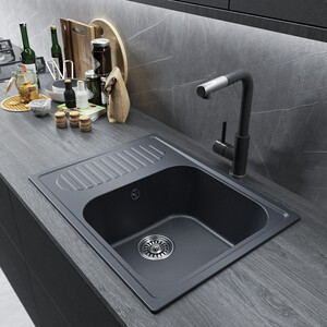Кухонная мойка Mixline ML-GM18 NEW антрацит 343