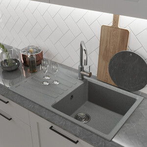 Кухонная мойка Mixline ML-GM20 NEW темно-серая 309