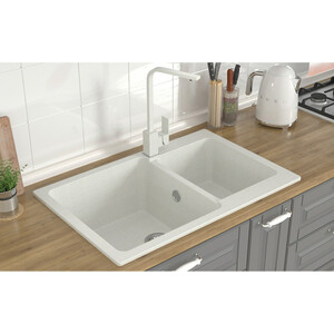 Кухонная мойка Mixline ML-GMS13 белая 331