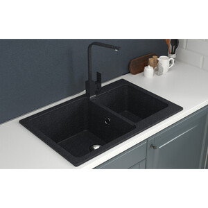 Кухонная мойка Mixline ML-GMS13 черная 308