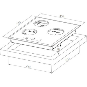 Газовая варочная панель Kuppersberg FS 45 X