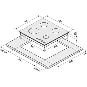 Газовая варочная панель Krona HAGEL 60 IX